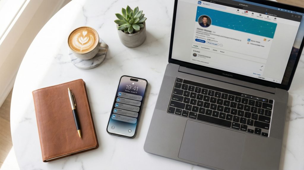Services LinkedIn Digitalaine - workspace professionnel