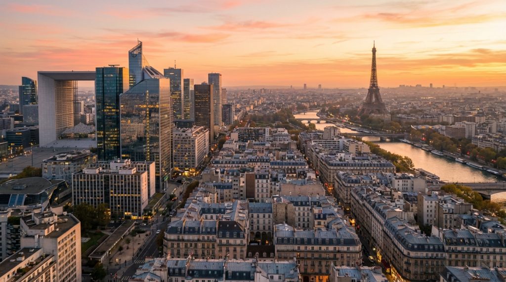 LinkedIn par ville - skyline Paris
